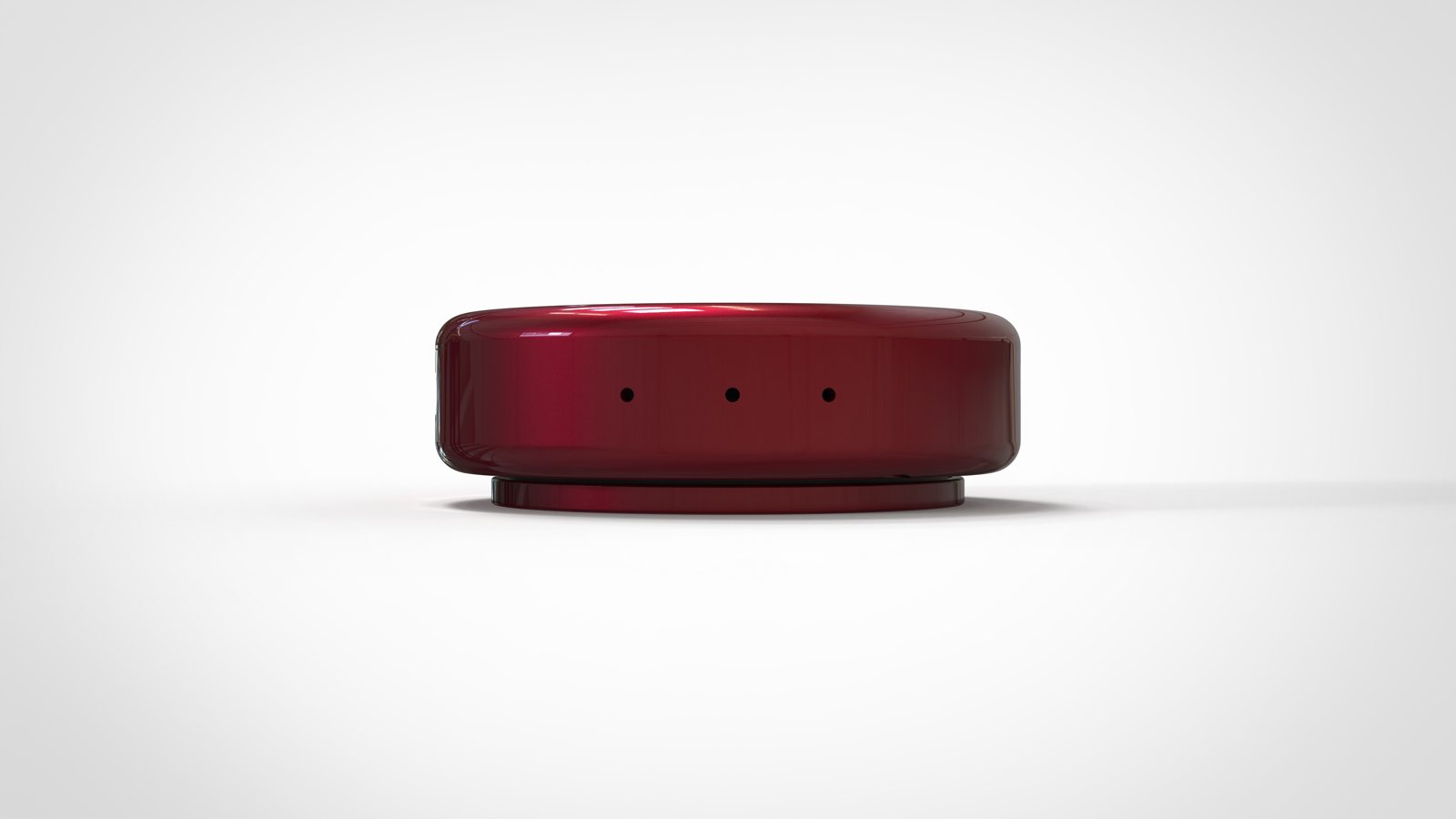 Angled product render of the QMS2GO aluminum voice recorder