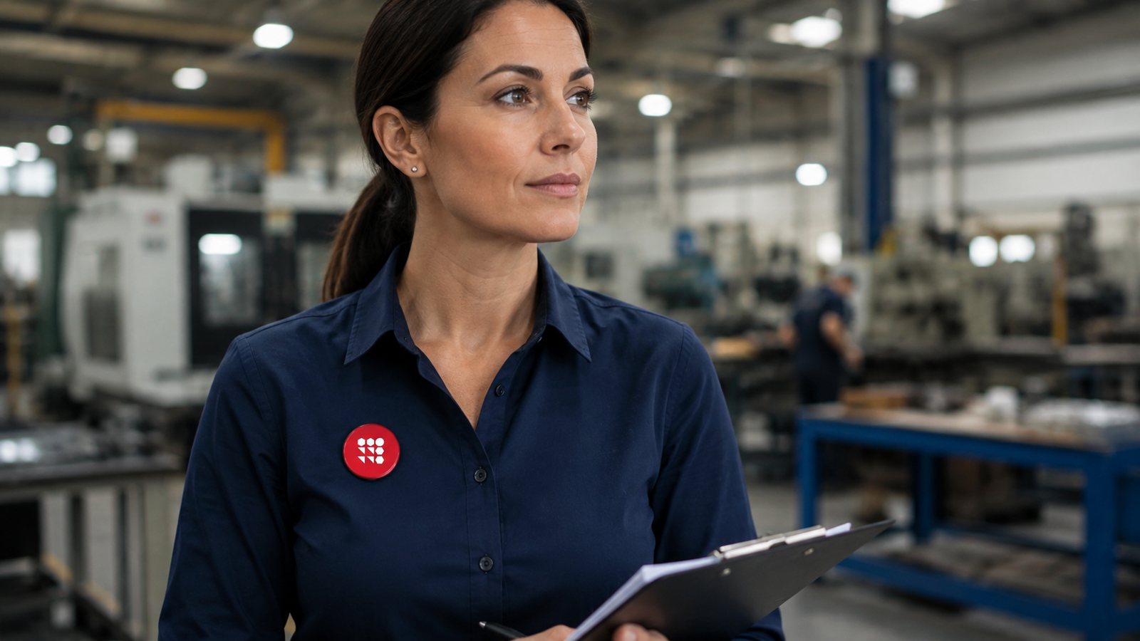 Quality manager using the QMS2GO voice recorder during an inspection walkthrough