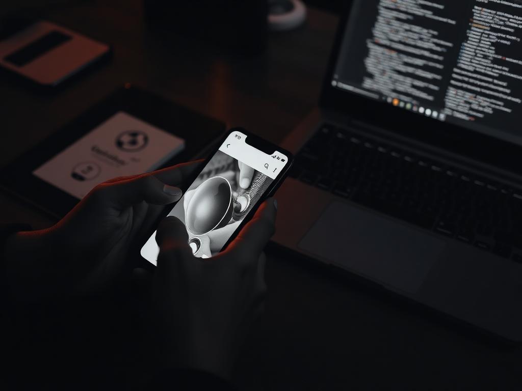 Mobile app interface under development
