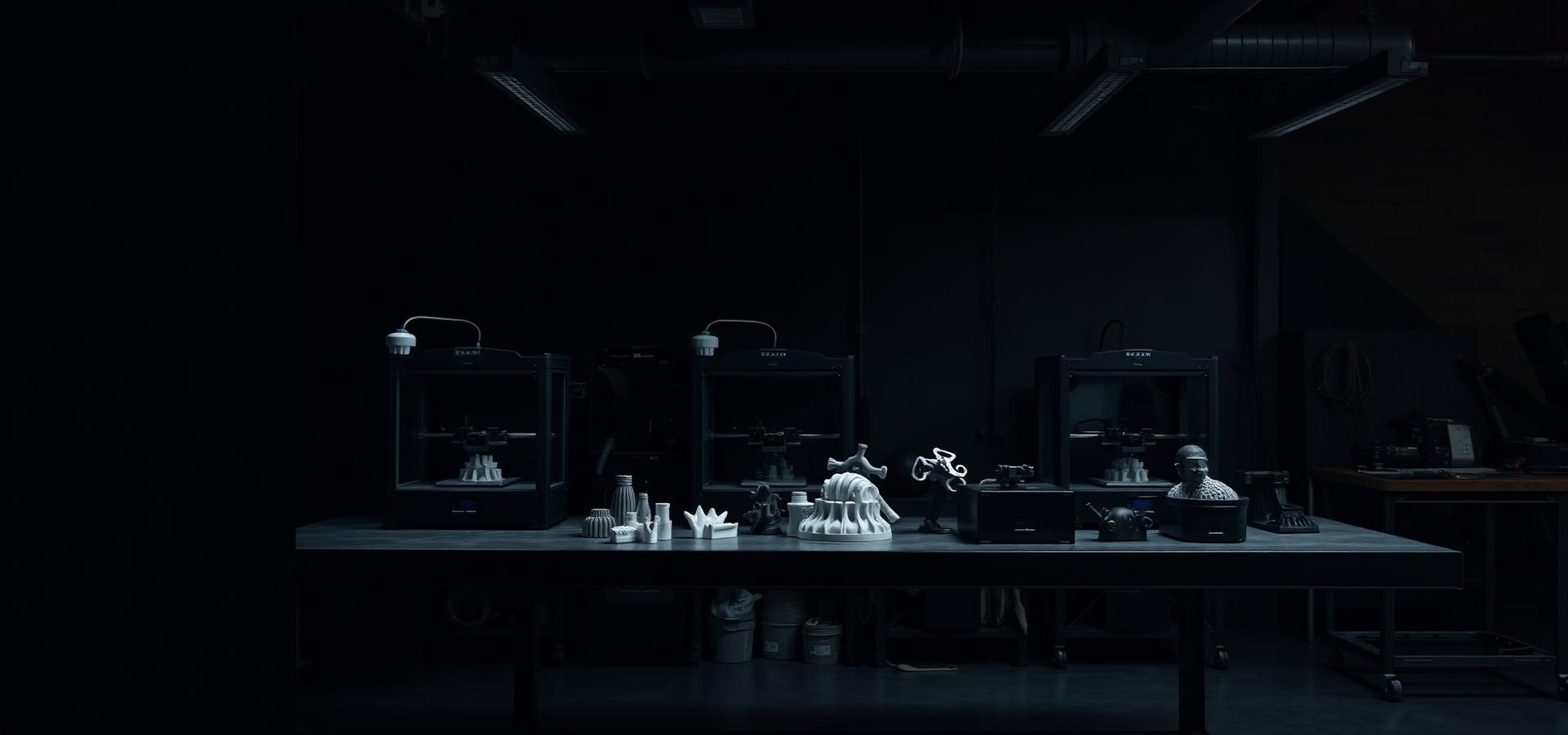 Rapid prototype parts on the workshop bench