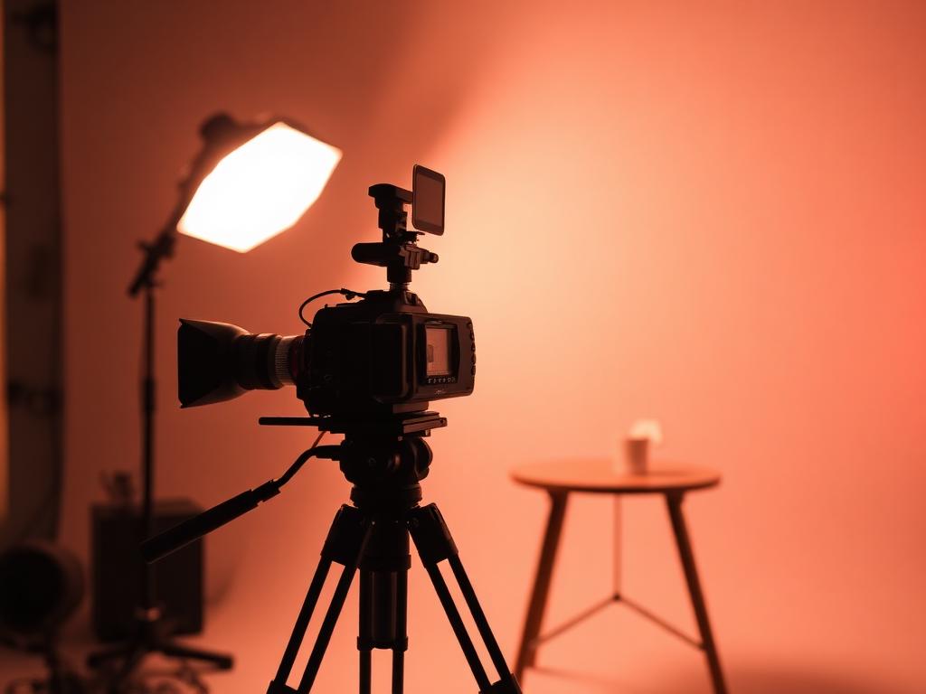 Product video being filmed on a studio set
