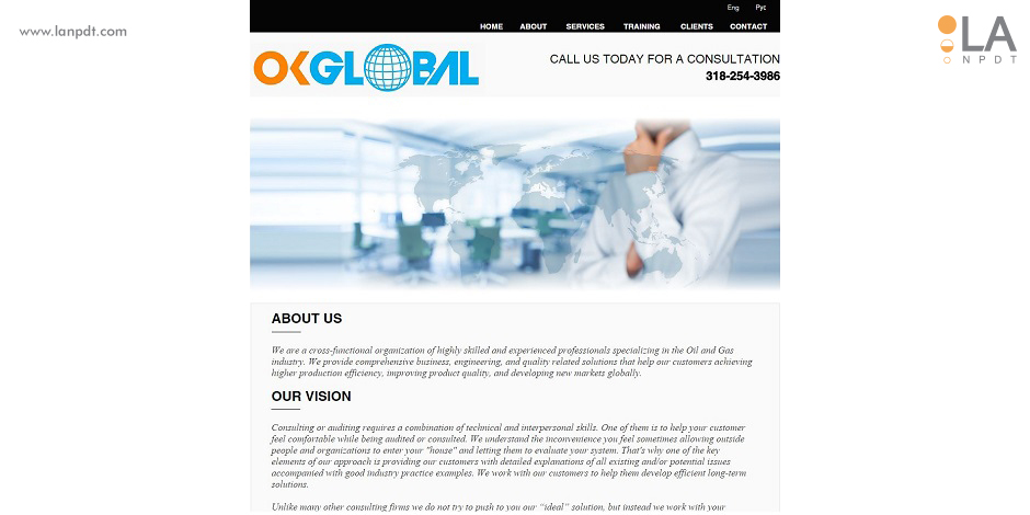 OK Global - QMS and Engineering Consulting - web design by LA NPDT