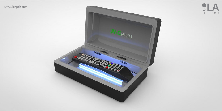 UV-Clean - Sanitizing case for game and remote controllers. Designed by LA NPDT, Shreveport, Louisiana