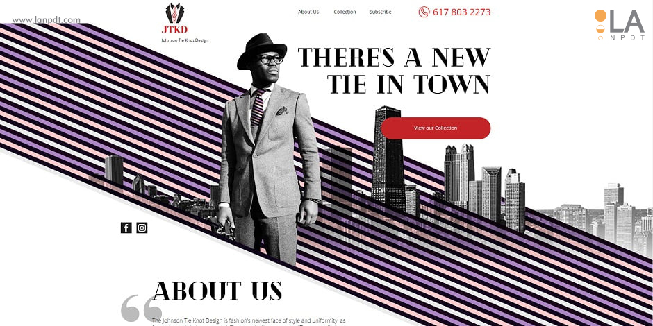 Johnson Tie Knot Design - New Product Website Design by LA NPDT