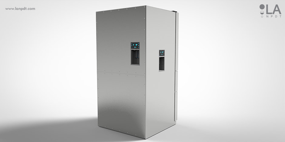 3D rendering, animation, 3D models, life-like 3D renderings of multi dispenser fridge developed by LA NPDT