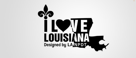 I Love Louisiana Sticker Decal Designed by LA NPDT