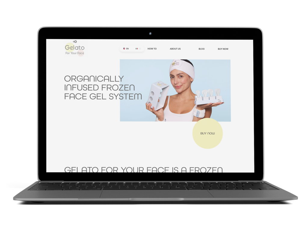 Gelato for Your Face , Innovative Cooling Skincare Kit , Natural Skincare Products , Face Cooling Gel , Cooling Face Mask , LA NPDT, Web Page