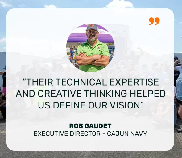 Rob Gaudet, Cajun Navy X Walmart, Concept Design, Visualization, Collaboration, LA NPDT