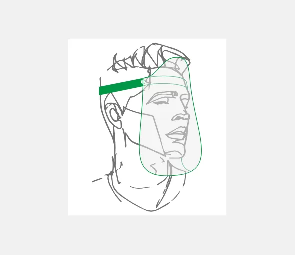 Up Shield, Face Shields For Medical Facilities, Product Design, Packaging, Turnkey, LA NPDT