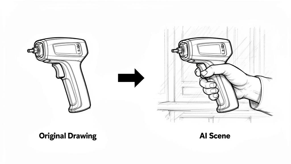 InventDraft, Concept Design, People working on Computer, Ai Platform Architecture, Full-stack Saas Development, Patent Drawing Engine, Research Data Pipelines, Context-aware, Drafting System