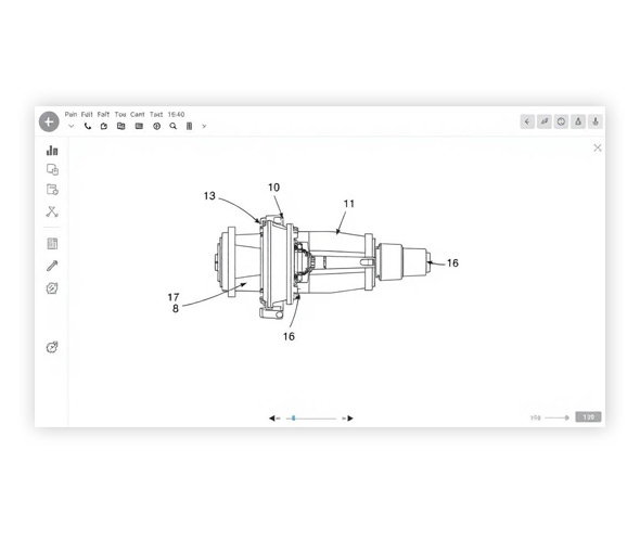 InventDraft, Schematic, People working on Computer, Ai Platform Architecture, Full-stack Saas Development, Patent Drawing Engine, Research Data Pipelines, Context-aware, Drafting System