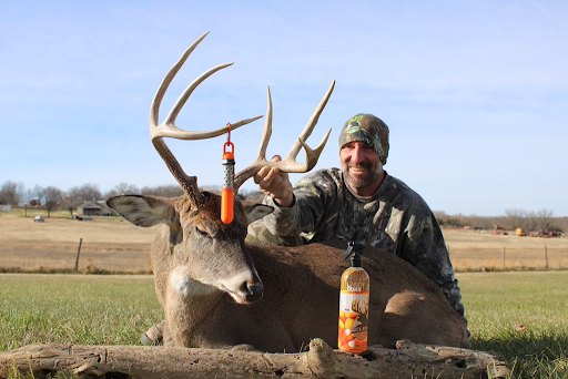 Shane Armand of Rack Addict Attractants in the field with the DropTine scent dispenser